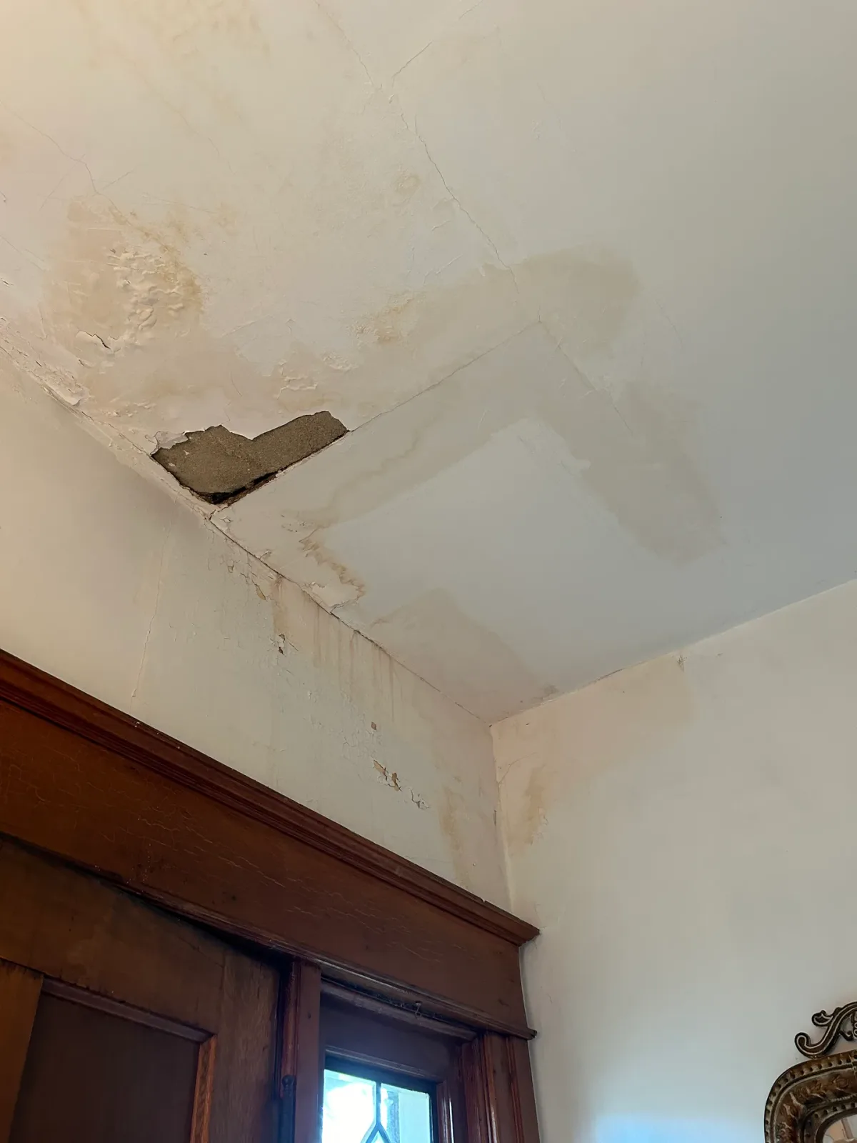 Historic Vestibule Plaster Restoration, before