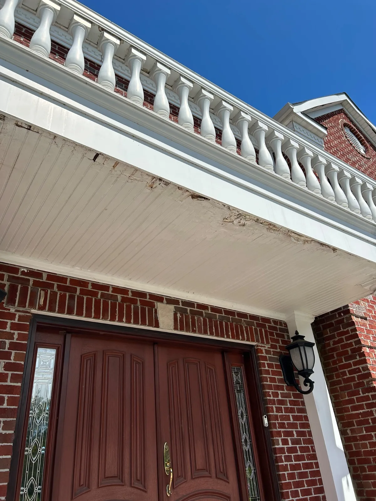 Front Portico & Entryway Restoration, before